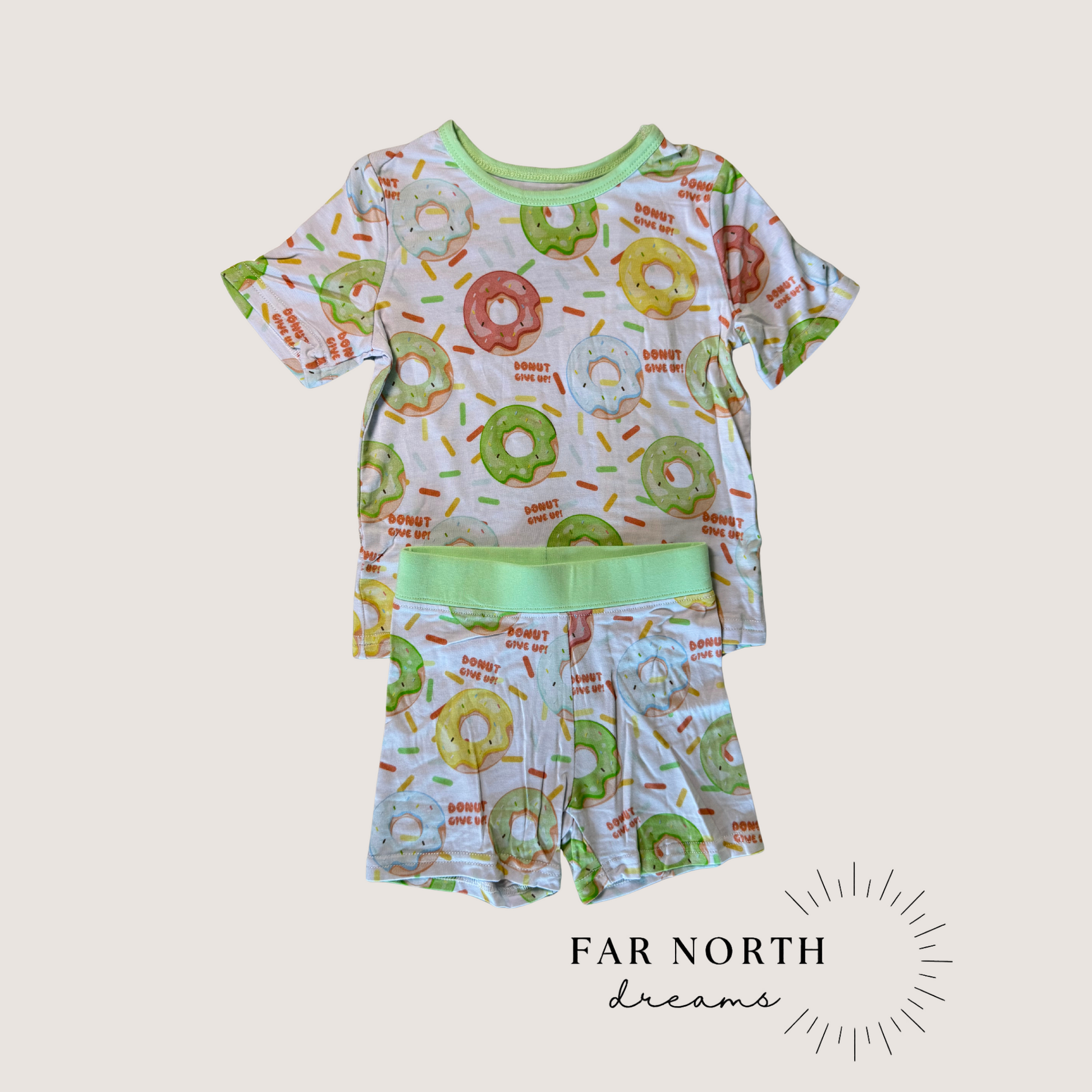 Donut Give Up Shortie Pajamas