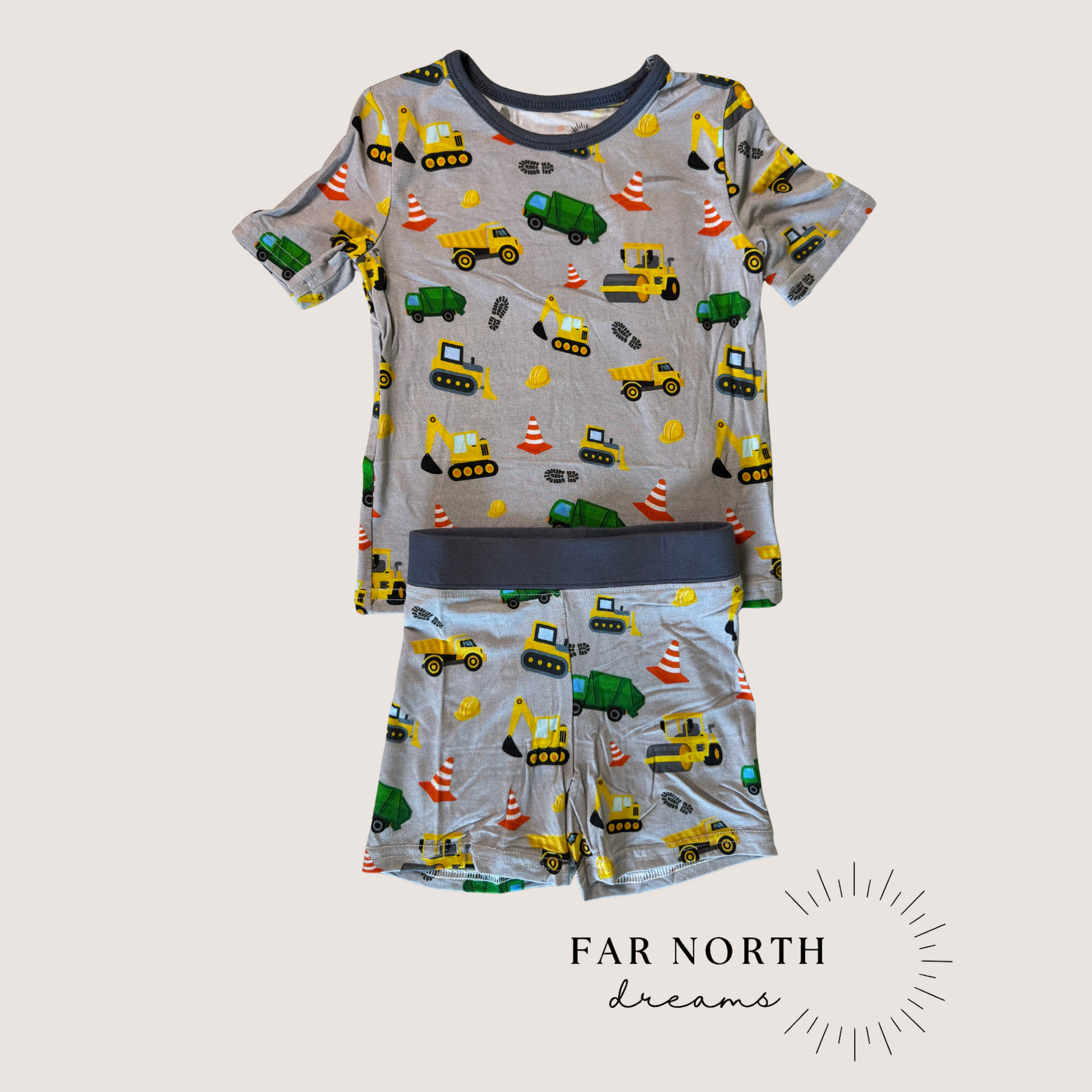 Goodnight Construction Site Shortie Pajamas