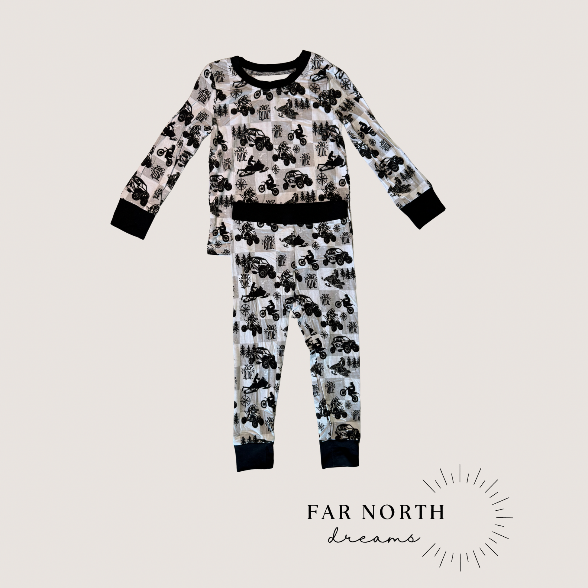 Let's Ride Long Sleeve Pajamas