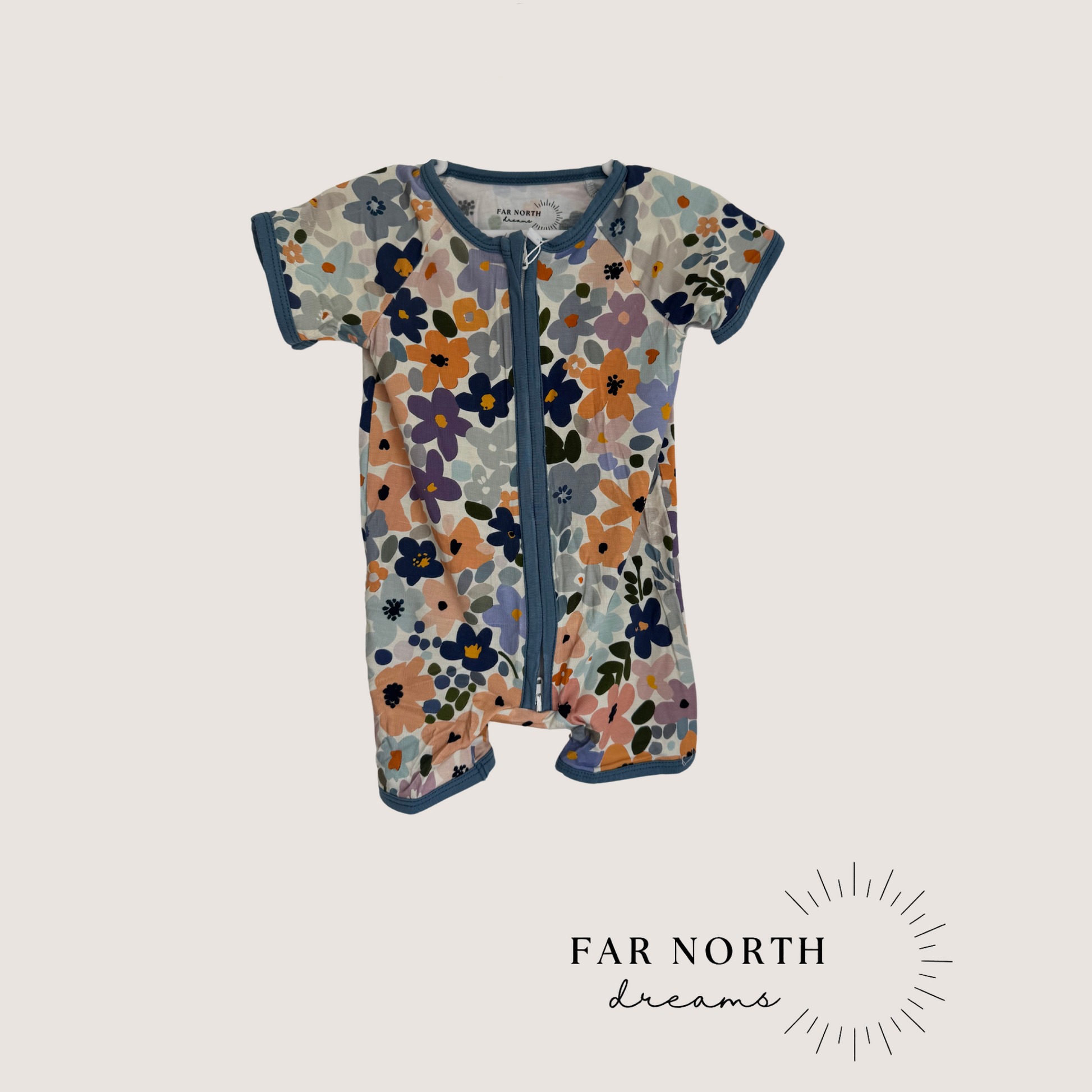 Floral Shortie Zippie