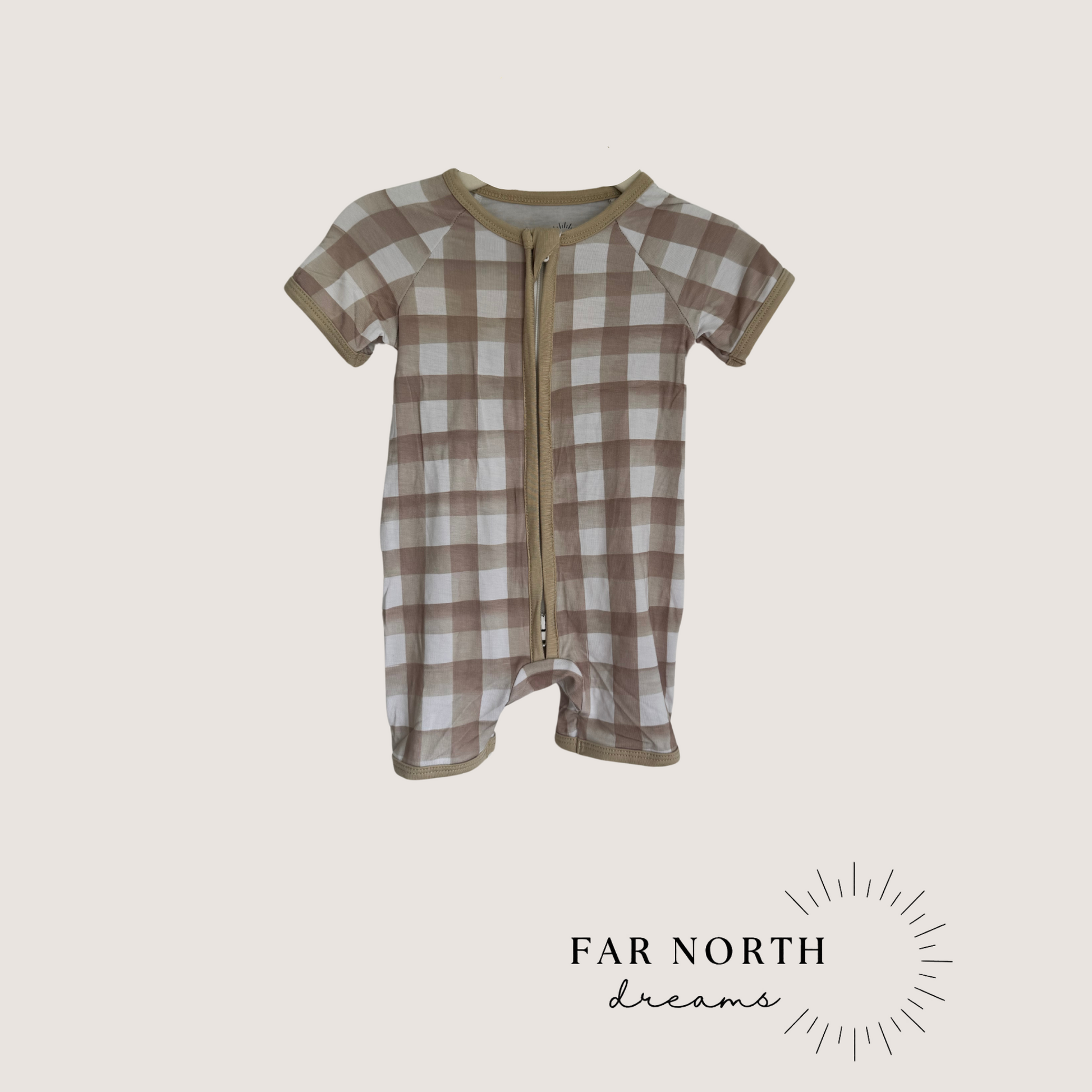 Plaid Shortie Zippie