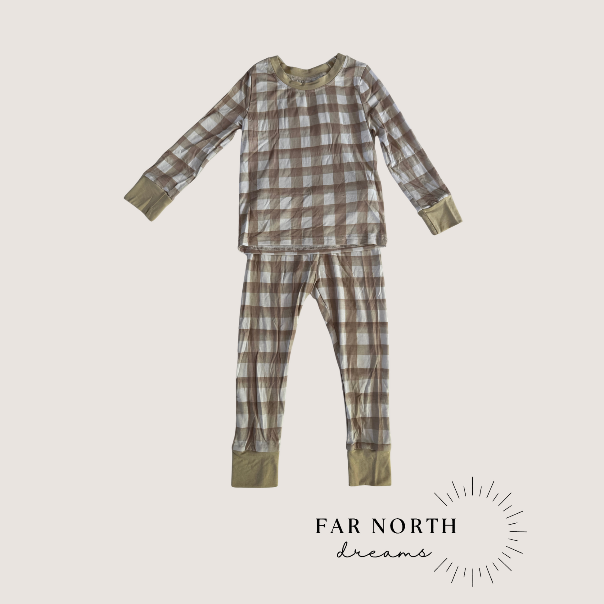 Plaid Long Sleeve Pajamas