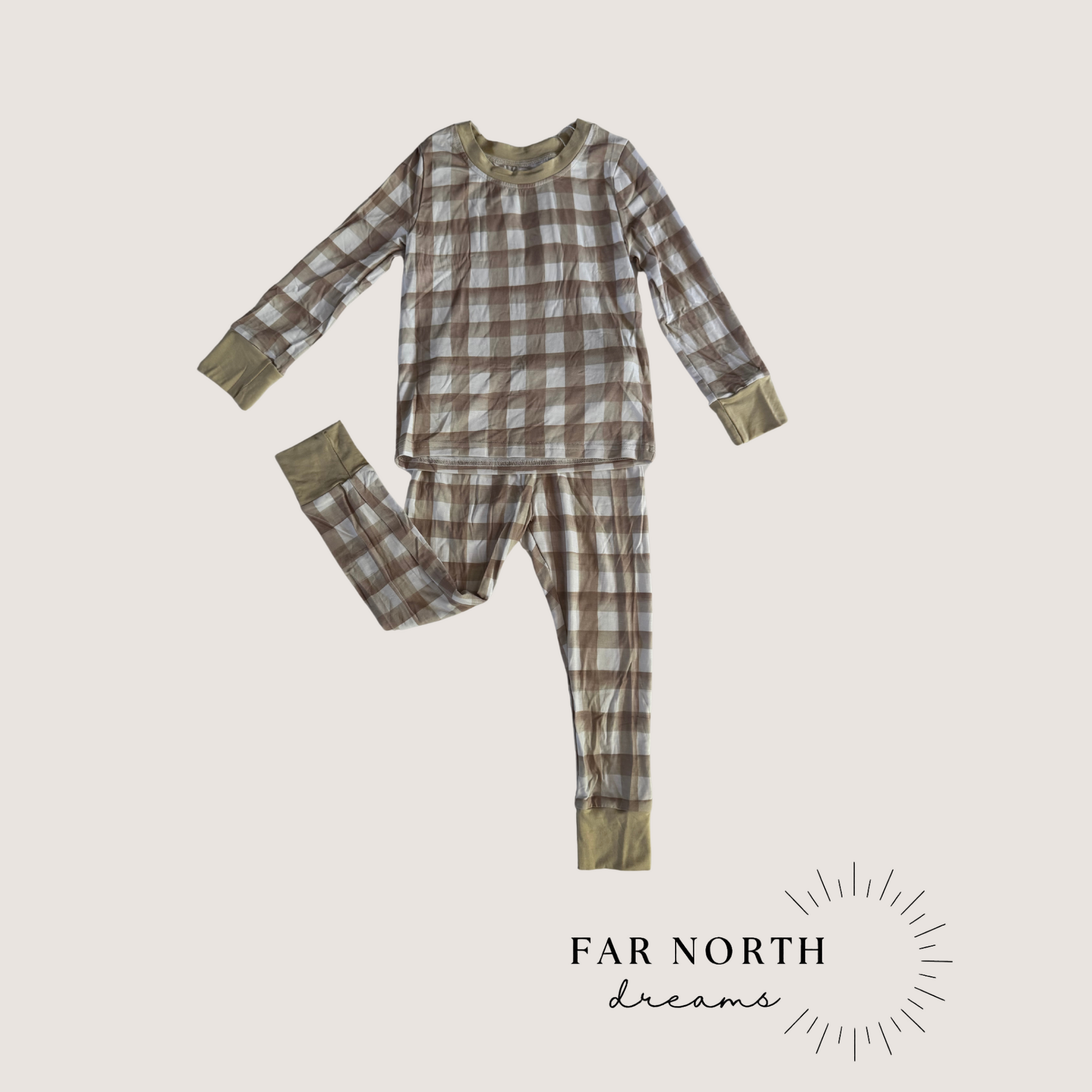 Plaid Long Sleeve Pajamas